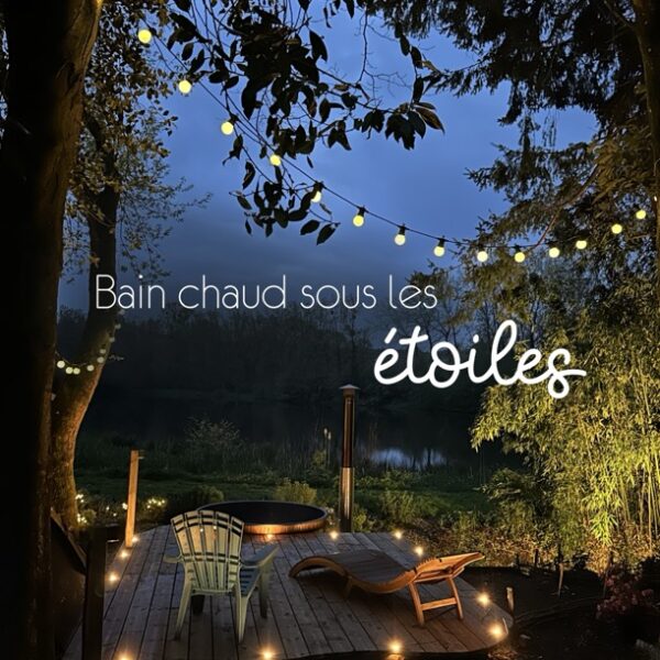 Bain nordique de nuit sous les étoiles aux Reflets Roz – expérience bien-être en Bretagne