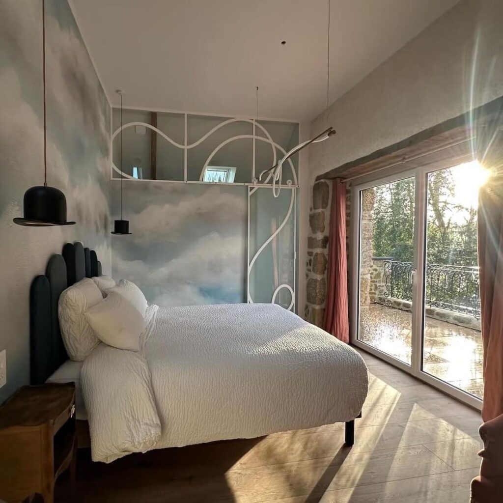 Chambre des Reflets Roz – ambiance chaleureuse et décoration soignée, maison d'hôtes en Bretagne