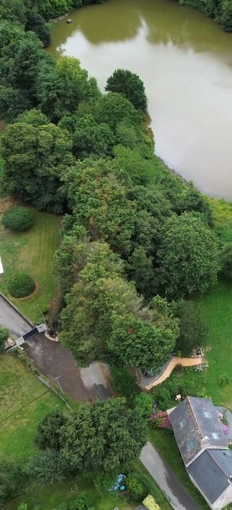 Les Reflets Roz vue d'un drone - chambre d'hôte Bretagne, Côtes d'Armor