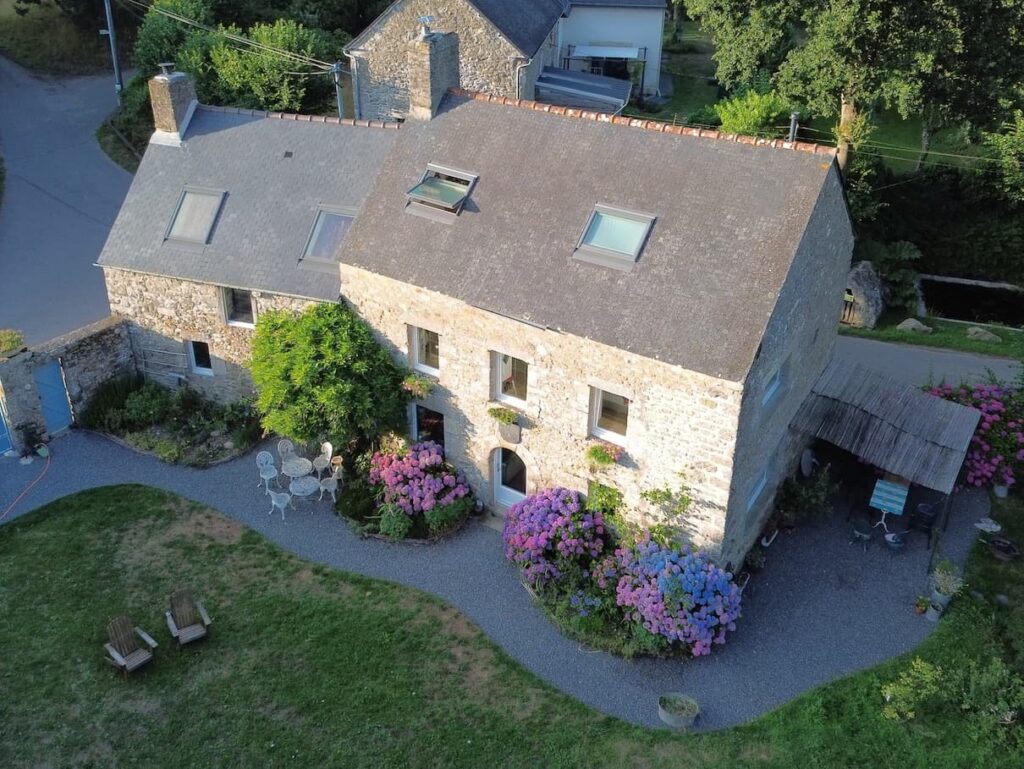 Les Reflets Roz vu du ciel - chambre d'hôtes en côtes d'armor